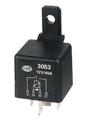 Relay Hella 12V 40A diode protected