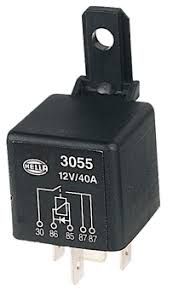 Relay Hella 12V40A 5pin diode protected+