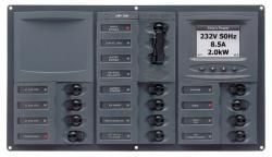 Distr panel AC 2DP 12SP an meter+
