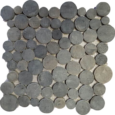 Botany Bay Pebbles, Dark Grey, Coin