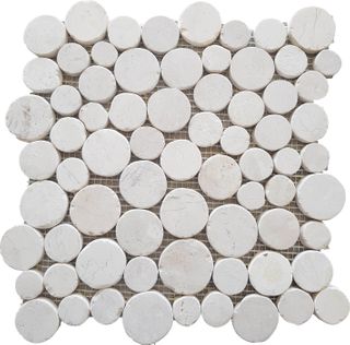 Botany Bay Pebbles, White, Coin