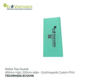 Mallee Flute Tree Guard 450mm High, 200mm sides - EcoVineyards Custom Print