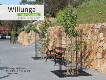 Willunga 1,600mm Steel Mesh Treeguard, Powdercoated Black