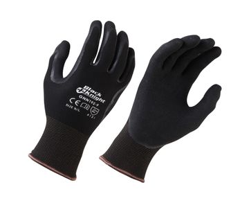 Black Knight Nitrile Coated Gloves, Size 8 - Medium (was: PRGS370M)