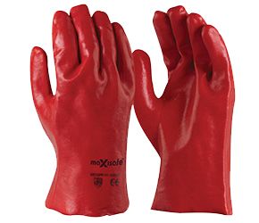 Maxisafe Red PVC gauntlet - 27cm