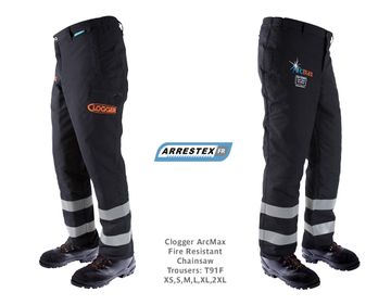 Clogger ArcMax Fire Resistant GEN 3 Chainsaw Trousers Extra Small, 77-83cm