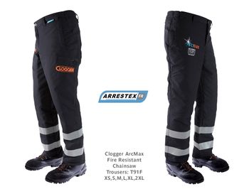 Clogger ArcMax Fire Resistant GEN 3 Chainsaw Trousers Medium, 89-95cm