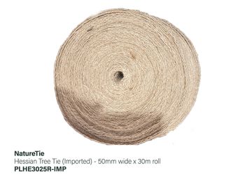 NatureTie Hessian Tree Tie - 50mm wide x 30m roll