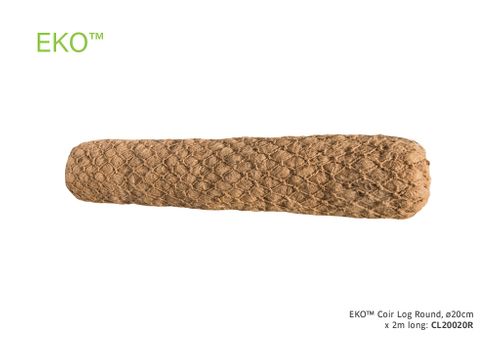Coir Log for Erosion & Silt Control - 20cm x 2m long