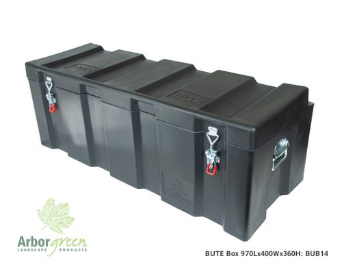 BUTE Box 970L x 400W x 360mmH Black 140L