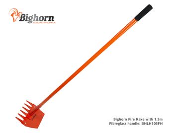 Bighorn Fire Rake with 1,500mm Long Fibreglass Handle (was BHLH105H)