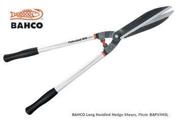 Bahco Long Aluminium Handled Hedge Shears 75cm