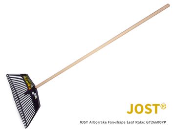Jost Arborrake Wood Handled Black Fan-shape Leaf Rake