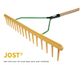 Jost Arborrake 16 Straight Teeth Comb Rake, 64cm Wide, with Wood Handle & Steel Brace