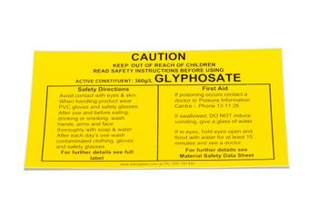 Chemical Warning Label S2049BG40 Vinyl