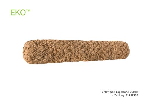 Coir Logs for Erosion & Silt Control - 2m x30cm dia.