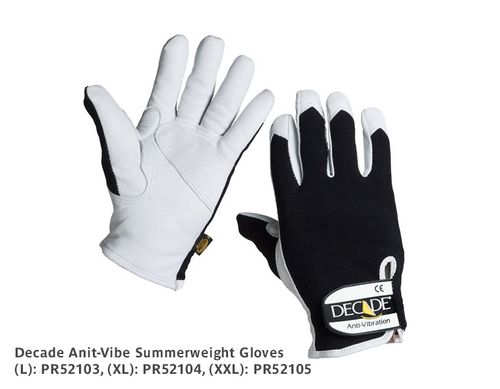 DECADE Summerweight Anti-Vibe Gloves - Large