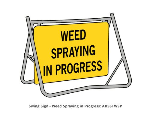 Swing Sign - Weed Spraying In Progress