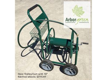 Hose Trolley/Cart, 4 x 10in Flat-free Wheels