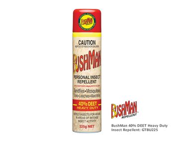 Bushman 40% DEET Commercial Insect Repellent Aerosol 225g