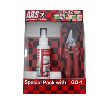 ARS CB-8Z Bypass Secateurs Medium 20cm + GO-1 Cleaner