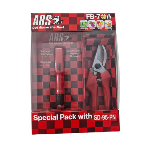 ARS FB-7 Bypass Secateurs Small 18cm + SD-95-PN Sharpener