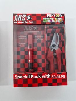 ARS FB-7 Bypass Secateurs Small 18cm + SD-95-PN Sharpener