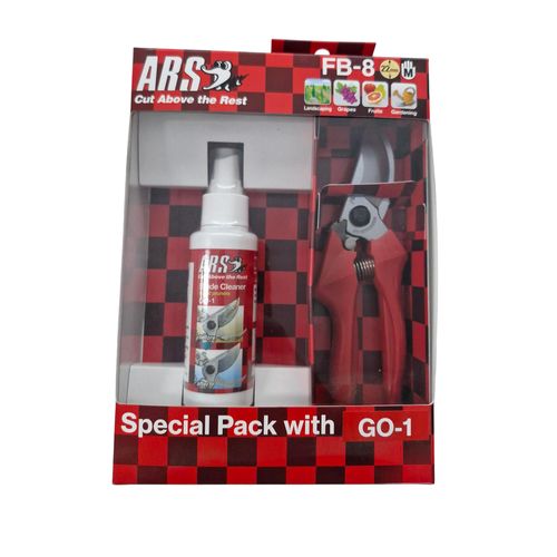 ARS FB-8 Bypass Secateurs Medium 20cm + GO-1 Cleaner