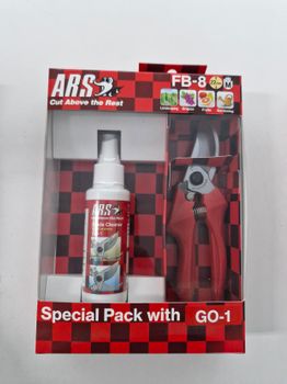 ARS FB-8 Bypass Secateurs Medium 20cm + GO-1 Cleaner