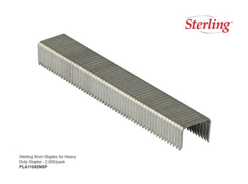 Sterling 8mm Staples for Heavy Duty Stapler - 2,000/Pack