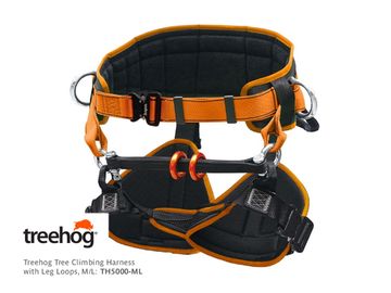 Treehog Tree Climbing Harness with Leg Loops, Medium-Large