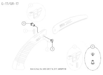 ARS Bolt & Nut For GR17 & Z17 (was SP50)