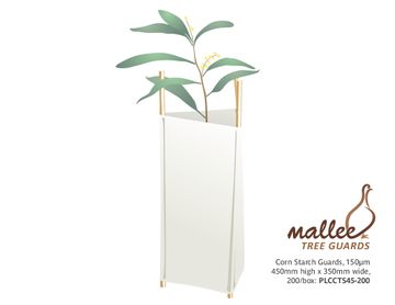 Corn Starch Sleeves 150&micro;m, 450mm High x 350mm Wide - 200/Box