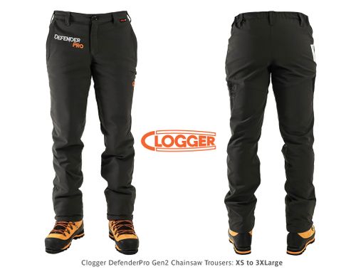 Clogger DefenderPro Gen2 Chainsaw Trousers - Extra Large, 102-107cm Waist