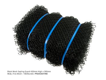 Black Mesh Sapling Guard 450mm High x 300mm Wide, Fine Mesh - 100/Bundle