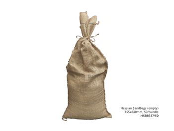 Hessian Sandbags - 50/bundle (empty), approx. 350mm x 840mm