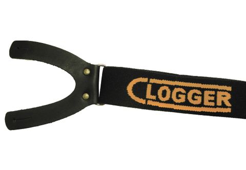 Clogger Black Button-On Braces