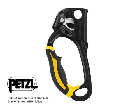 Petzl Acsension Left Handed, Black/Yellow (was ABASCEL)