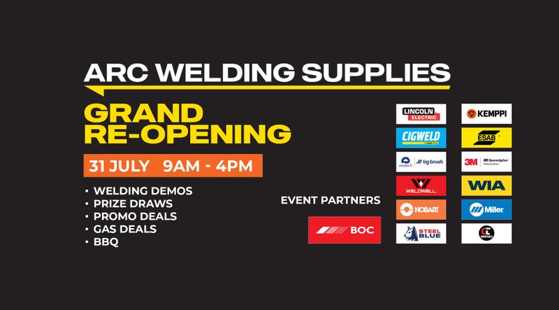 Grand Re-Opening: ARC Welding Supplies Hamilton – You're Invited!