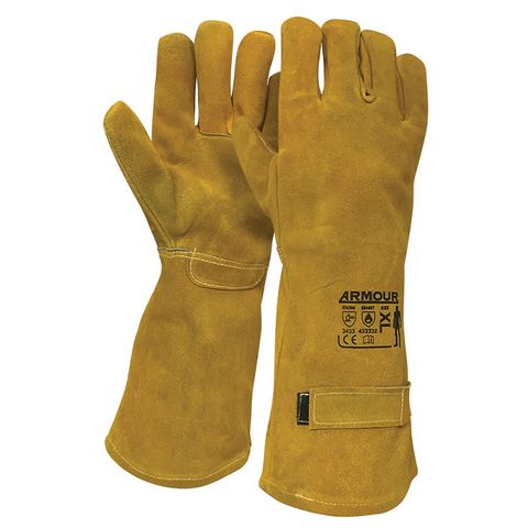 Leather Smelter Gloves - Heat Resistant