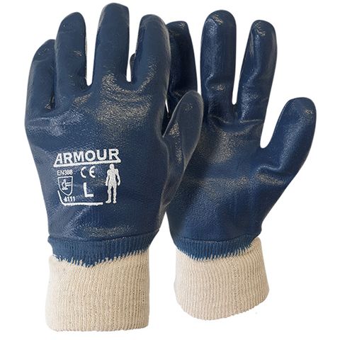 Blue Nitrile Full Coat Gloves