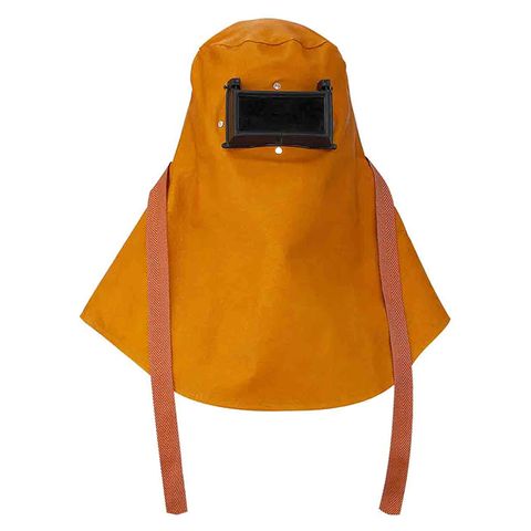 Welding Hood. Leather with Lift Up Shade 10 Lens