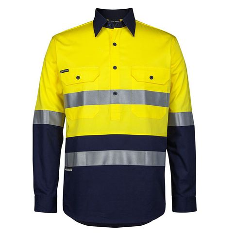 JBs Wear Shirt. Cotton. Day- Night. Size M. Yellow/Navy