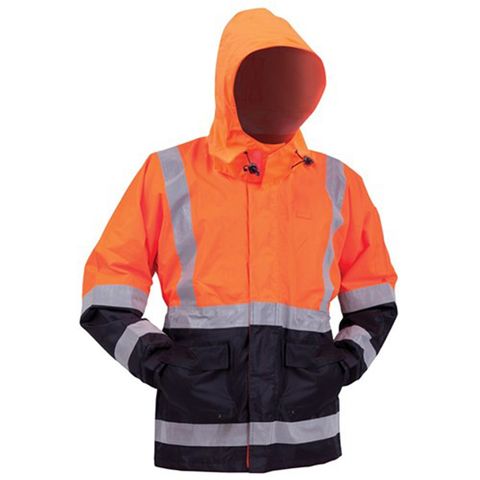 Bison Stamina Jacket Day/Night.  Size M. Orange/ Navy