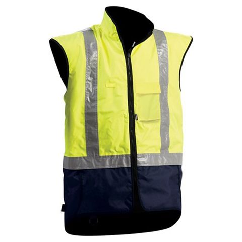 Bison Vest Stamina V17. Day- Night.  Size 3XL. Yellow/Navy