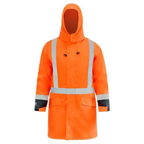Bison Stamina PU Jacket Long. TTMC-17. Orange/ Navy