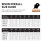 Bison Overall Workzone Cotton.  Size 102R (10). Black