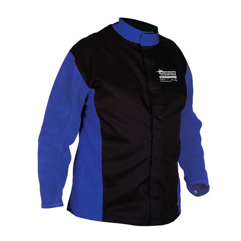 Fusion Welders Jacket. Leather Sleeves