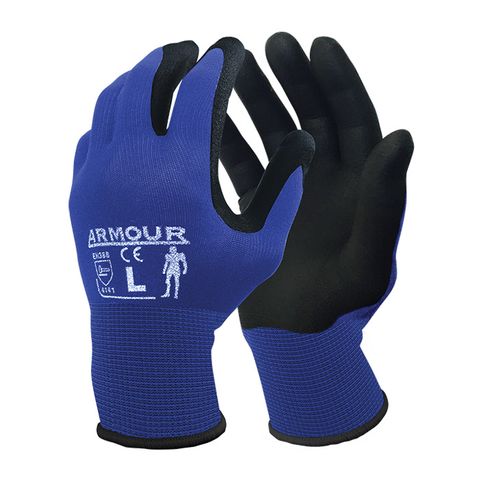 Foam Nitrile Open Back Gloves. XL