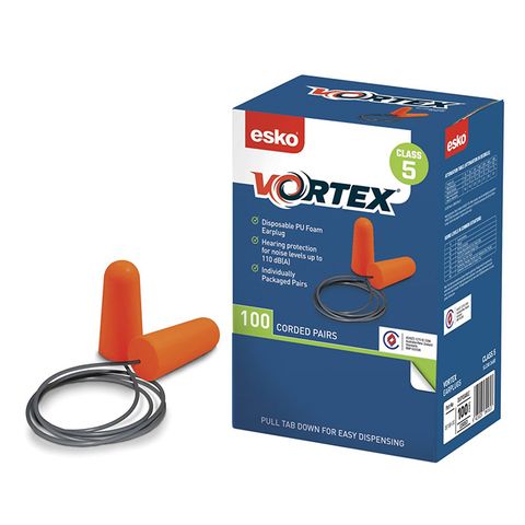 Vortex Earplugs Corded. Box of 100